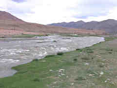 The river Dund-Tsenkher-Gol at Munkhkhairkhan