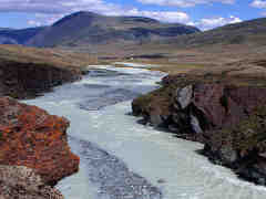 Окончание каньона на реке Цаган-Гол