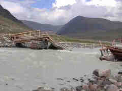 The bridge across the river Tsagan-Gol